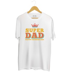 Męska koszulka z nadrukiem Super Dad - happy Father's Day