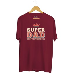 Męska koszulka z nadrukiem Super Dad - happy Father's Day