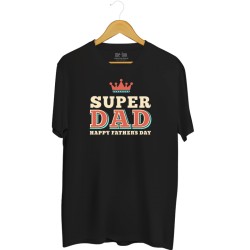 Męska koszulka z nadrukiem Super Dad - happy Father's Day