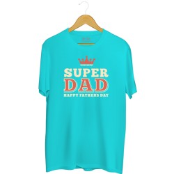 Męska koszulka z nadrukiem Super Dad - happy Father's Day