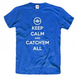 Koszulka Pokemony Keep Calm and catch 'em all